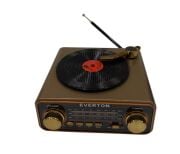 Everton RT-604 Plak Tasarımlı ve Görünümlü , Nostalji Bluetooth/USB/Sd/ Radyo Mp3 Player Müzik Kutusu