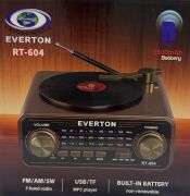 Everton RT-604 Plak Tasarımlı ve Görünümlü , Nostalji Bluetooth/USB/Sd/ Radyo Mp3 Player Müzik Kutusu