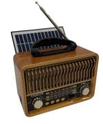 Everton RT-751 Solar Tasarımlı ve  Klasik Görünümlü , Nostalji Bluetooth/USB/Sd/ Radyo Mp3 Player Müzik Kutusu