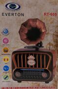 Everton RT-605 Gramafon Tasarımlı ve Görünümlü , Nostalji Bluetooth/USB/Sd/ Radyo Mp3 Player Müzik Kutusu