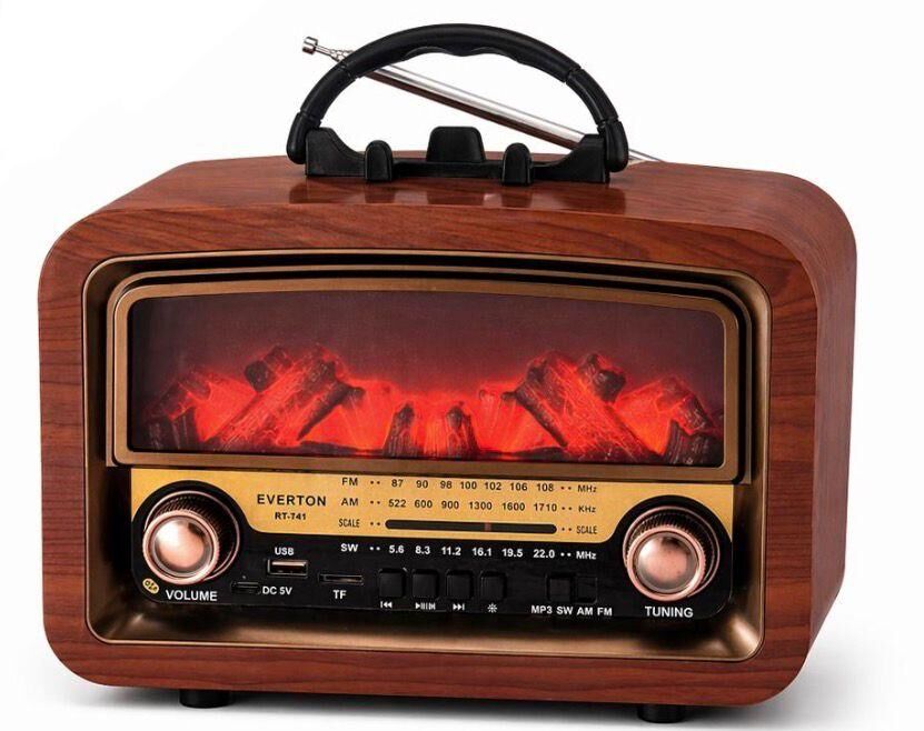 Everton RT-741 Şömine Tasarımlı ve Görünümlü BÜYÜK , Nostalji Bluetooth/USB/Sd/ Radyo Mp3 Player Müzik Kutusu