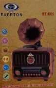Everton RT-606 Gramafon Tasarımlı ve Görünümlü , Nostalji Bluetooth/USB/Sd/ Radyo Mp3 Player Müzik Kutusu