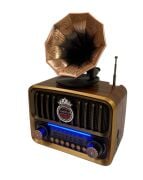 Everton RT-606 Gramafon Tasarımlı ve Görünümlü , Nostalji Bluetooth/USB/Sd/ Radyo Mp3 Player Müzik Kutusu