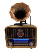 Everton RT-606 Gramafon Tasarımlı ve Görünümlü , Nostalji Bluetooth/USB/Sd/ Radyo Mp3 Player Müzik Kutusu