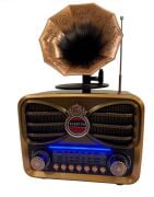 Everton RT-607 Gramafon Tasarımlı ve Görünümlü , Nostalji Bluetooth/USB/Sd/ Radyo Mp3 Player Müzik Kutusu