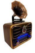 Everton RT-607 Gramafon Tasarımlı ve Görünümlü , Nostalji Bluetooth/USB/Sd/ Radyo Mp3 Player Müzik Kutusu