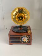 Everton RT-603 Özel Plak ve Gramafon Tasarım Klasik Retro Nostalji Bluetooth/USB/Sd/ Radyo Mp3 Player Müzik Kutusu