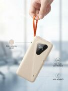 Gk-Y434 50.000 mAh 22.5W PD Hızlı Şarj 4 Port Usb ve Kendinden Kablolu Şarj Göstergeli Led Işıklı Taşınabilir Kamp Lambalı Powerbank