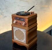 Everton RT-381 Özel Plak Tasarım Klasik Retro Nostalji Bluetooth/USB/Sd/ Radyo Mp3 Player Müzik Kutusu