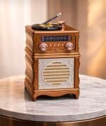 Everton RT-381 Özel Plak Tasarım Klasik Retro Nostalji Bluetooth/USB/Sd/ Radyo Mp3 Player Müzik Kutusu