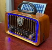 Everton RT-688 Klasik Retro Solar Güneş Enerjili LEDLİ Nostalji Bluetooth/USB/Sd/ Radyo Mp3 Player Müzik Kutusu