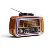 Everton RT-610 Klasik Retro Solar Güneş Enerjili LEDLİ Nostalji Bluetooth/USB/Sd/ Radyo Mp3 Player Müzik Kutusu
