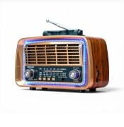 Everton RT-610 Klasik Retro Solar Güneş Enerjili LEDLİ Nostalji Bluetooth/USB/Sd/ Radyo Mp3 Player Müzik Kutusu