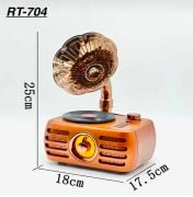 Everton RT-704 Özel Plak Gramafon Tasarımlı Klasik Retro Nostalji Bluetooth/USB/Sd/ Radyo Mp3 Player Müzik Kutusu