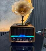 Everton RT-601 Özel Plak Gramafon Tasarımlı Ledli Klasik Retro Nostalji Bluetooth/USB/Sd/ Radyo Mp3 Player Müzik Kutusu