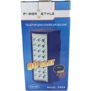 24 Led USB li Işıldak 80 saat usb şarj girişli