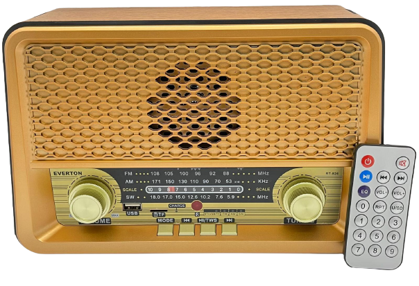 Everton RT-826 Bluetooth-USB-SD-FM Kumandalı Nostaljik Radyo Müzik Kutusu
