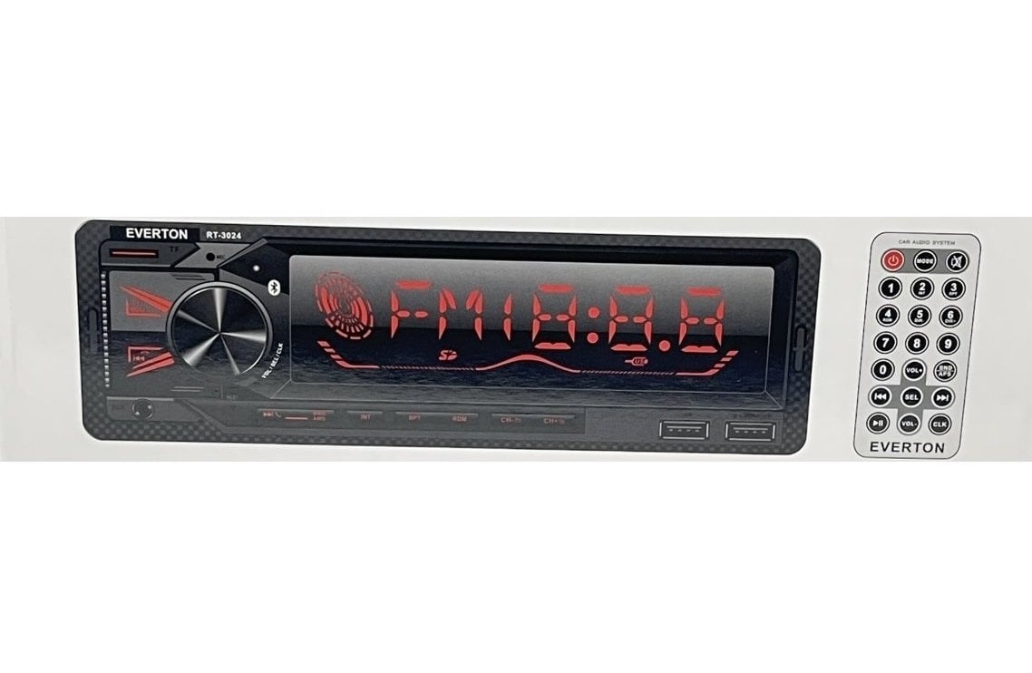 Everton RT-3024 ÇİFT USB\'li USB-SD-FM-AUX- Bluetooth Oto Teyp 4x60 Watt