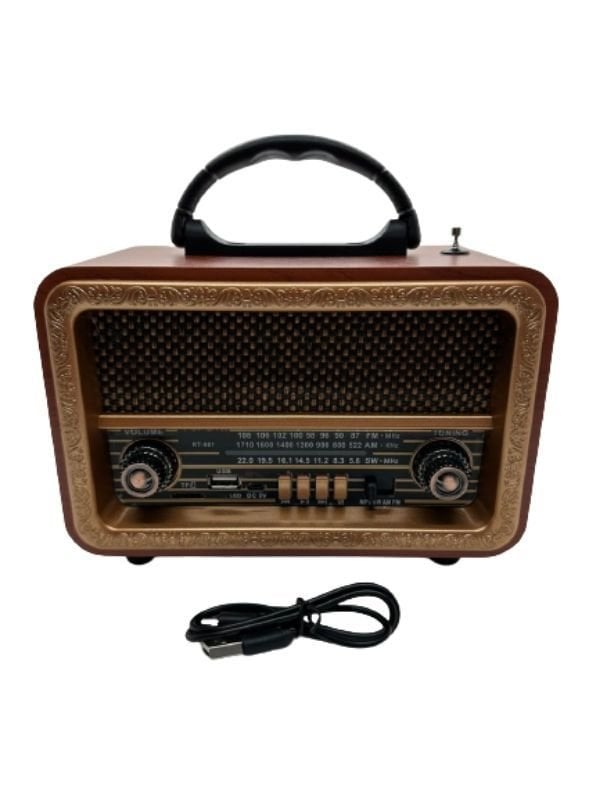 Everton RT-861 Orta Boy Nostalji Müzik Kutusu, Bluetooth, Usb/Sd/Aux/Fm 3 Band Radyo TWS