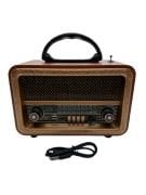Everton RT-861 Orta Boy Nostalji Müzik Kutusu, Bluetooth, Usb/Sd/Aux/Fm 3 Band Radyo TWS