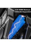 V-2678 Uzun Menzilli Solar Panelli 25W Powerbank+usb Çıkış 4 Mod lu Ultra Güçlü Ledli Şarjlı Fener Işıldak