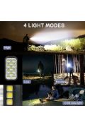 V-11 Ultra Güçlü Solar Güneş Panelli Şarjlı Kamp Lambası El Feneri 4 Mod lu Acil Durum Aydınlatma