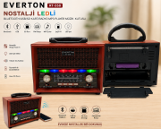 Everton RT-558 Nostalji Ledli Bluetooth/USB/Sd kart/ Radyo mp3 Player Müzik Kutusu