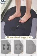 Su Emici Paspas Şık Tasarım Abdest Paspası Kaymaz Taban Diyatom 40*60 Cm Oval Paspas