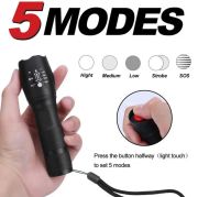 PS-918 10w 5 Modlu Swat Tüfek Aparatlı Ayarlanabilir Şarjlı El Feneri