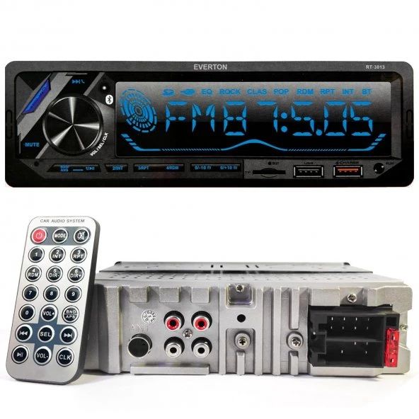Everton RT-3013 ÇİFT USB\'li USB-SD-FM-AUX- Bluetooth Oto Teyp 4x60 Watt