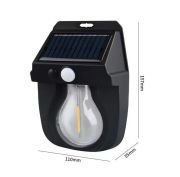 Or-118 Solar Güneş Enerjili Led Bağ Bahçe Aydınlatması Hareket Sensörlü Su Geçirmez Duvar Lambası
