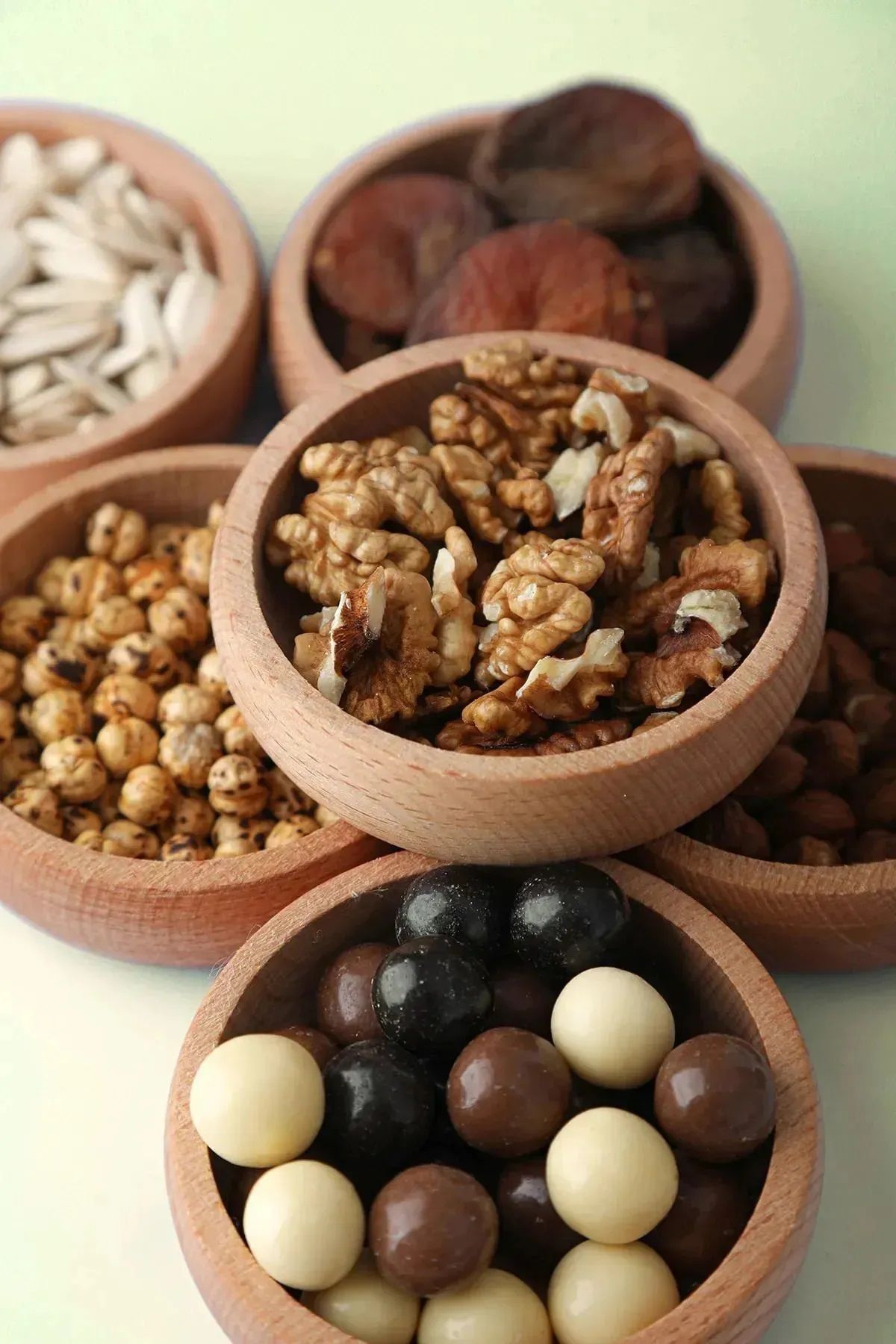 1 Adet Kase Yuvarlak Ahşap Bambu Çerez Tabağı Doğal Organik Bambu Kase Çerezlik